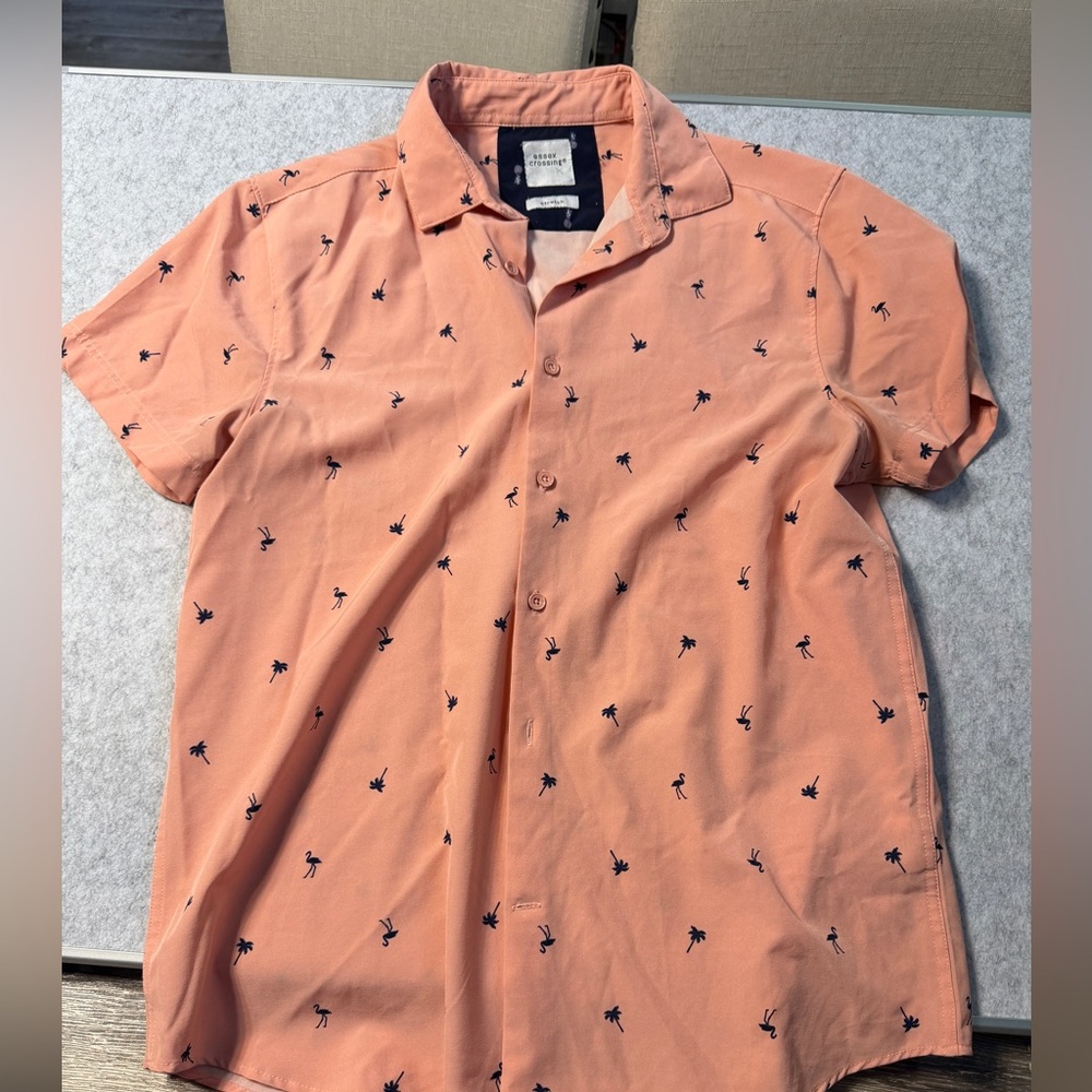 Men's Peach Short Sleeve Shirt